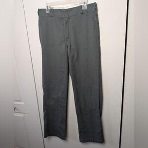 DICKIES 874 Original Fit Gray Pants Straight Leg Size 34x32